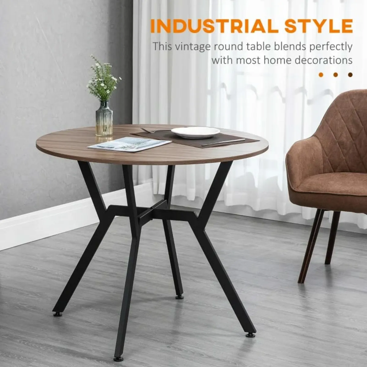 Dining Room Table with Black Legs Anti-slip Foot P - Image 4