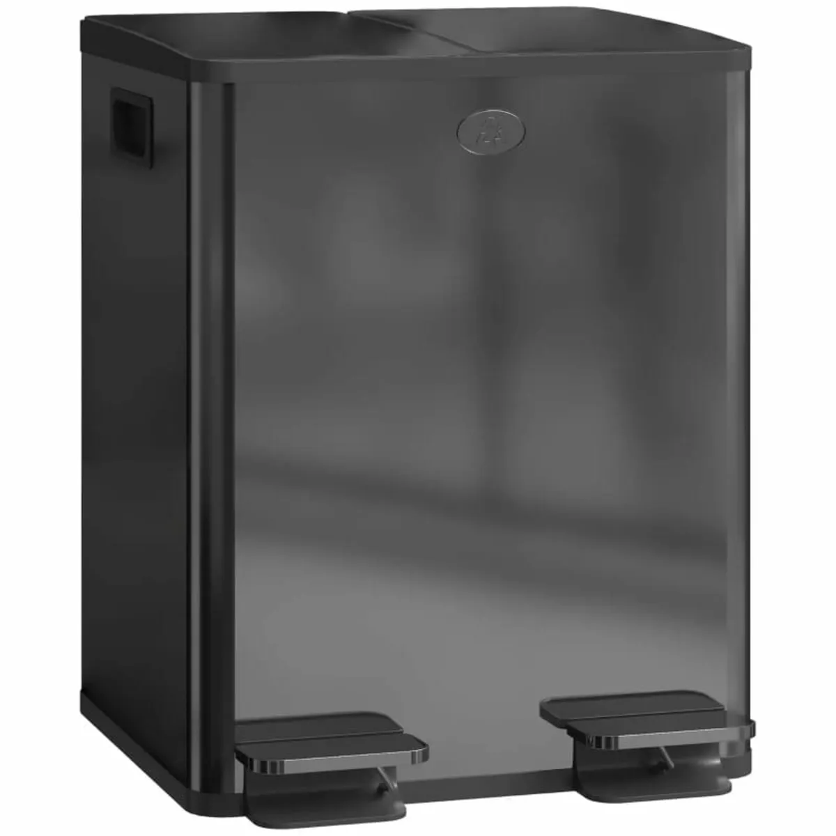 40L Dual Compartment Stainless Steel Bin, with Deo - Image 1
