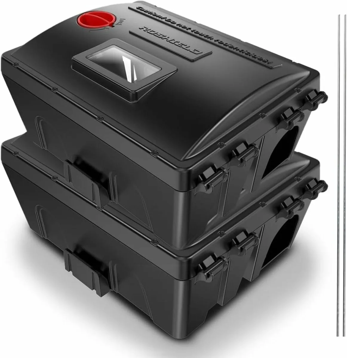 2 Extra Large Rodent Bait Stations for Snap Traps