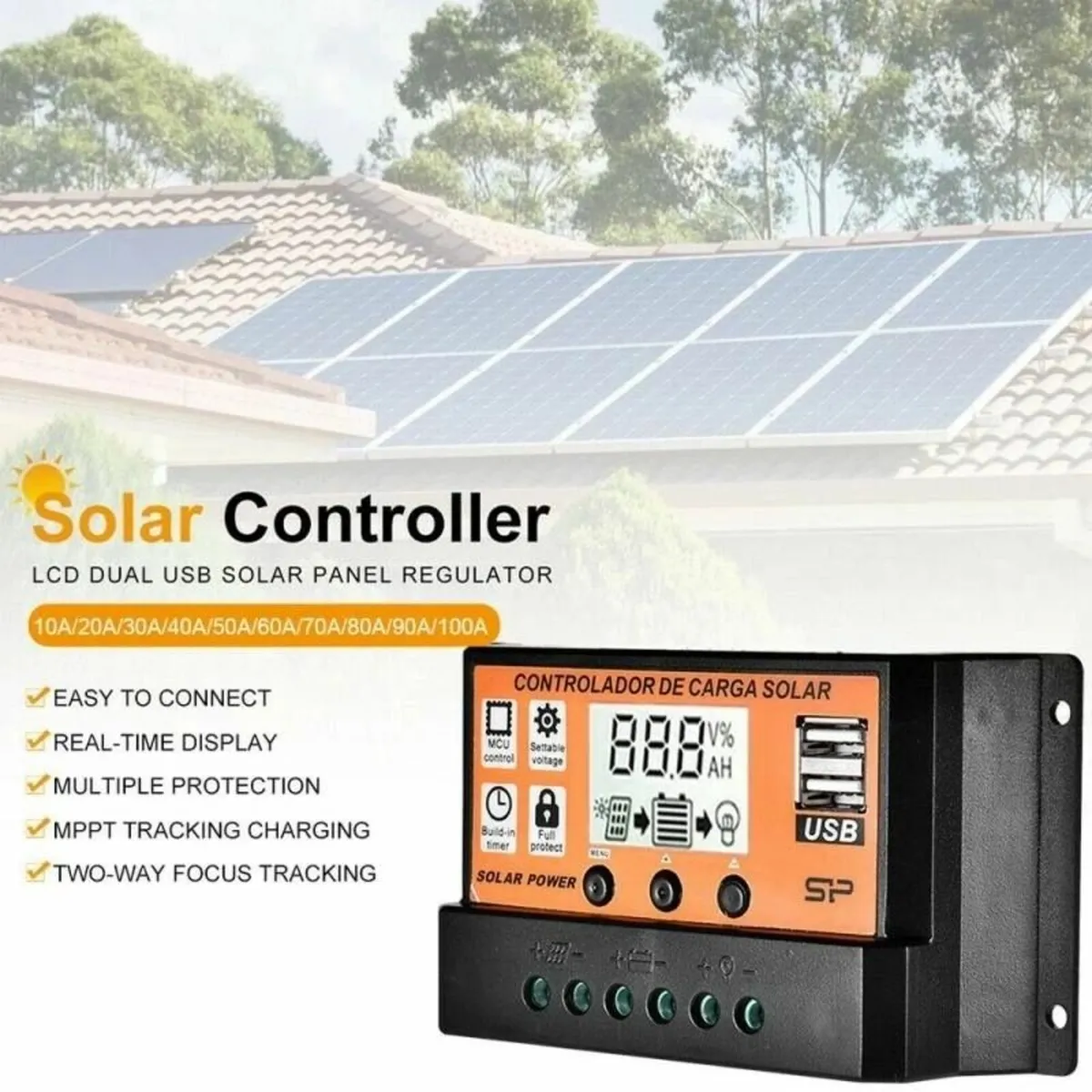 Solar Charge Controller Auto Parameter Adjustable - Image 3