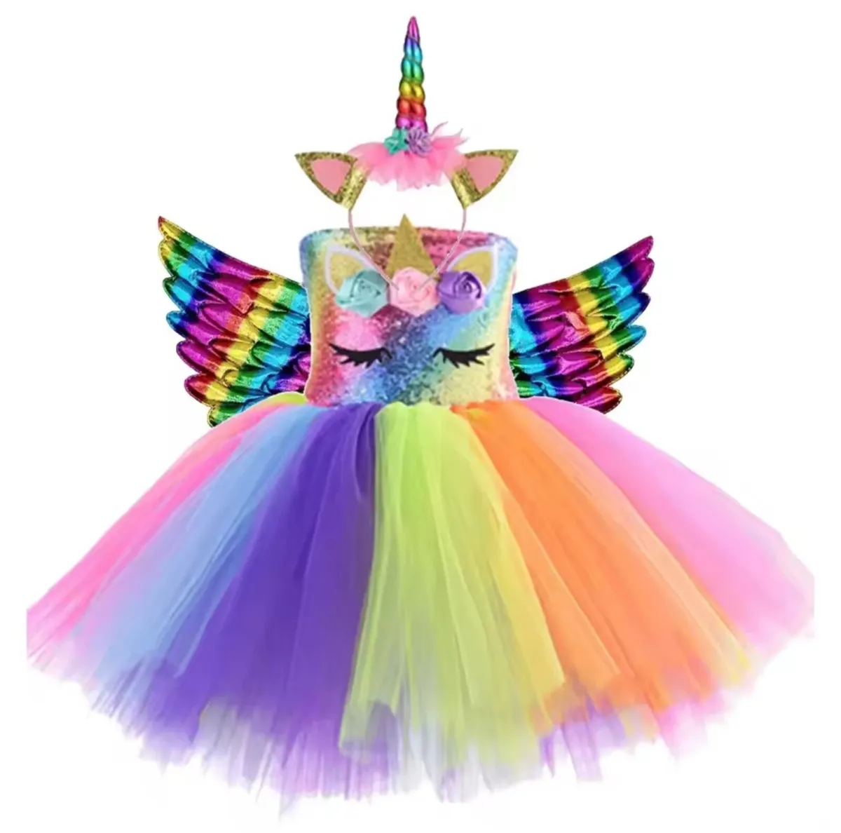 Unicorn Tutu Dress Costume - Image 1