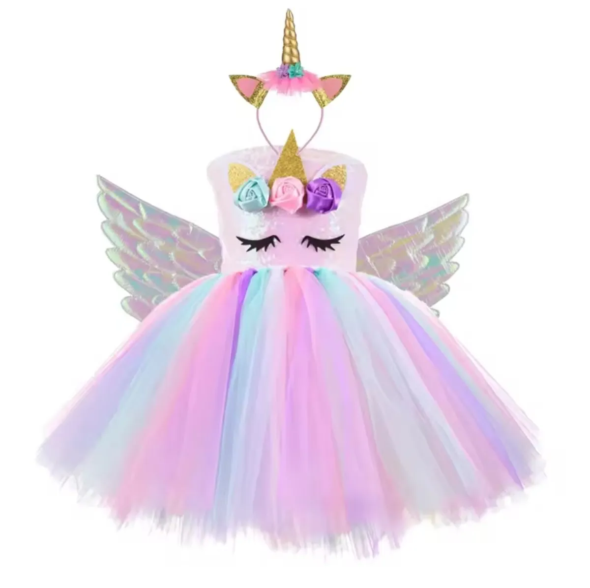 Unicorn Tutu Dress Costume - Image 1