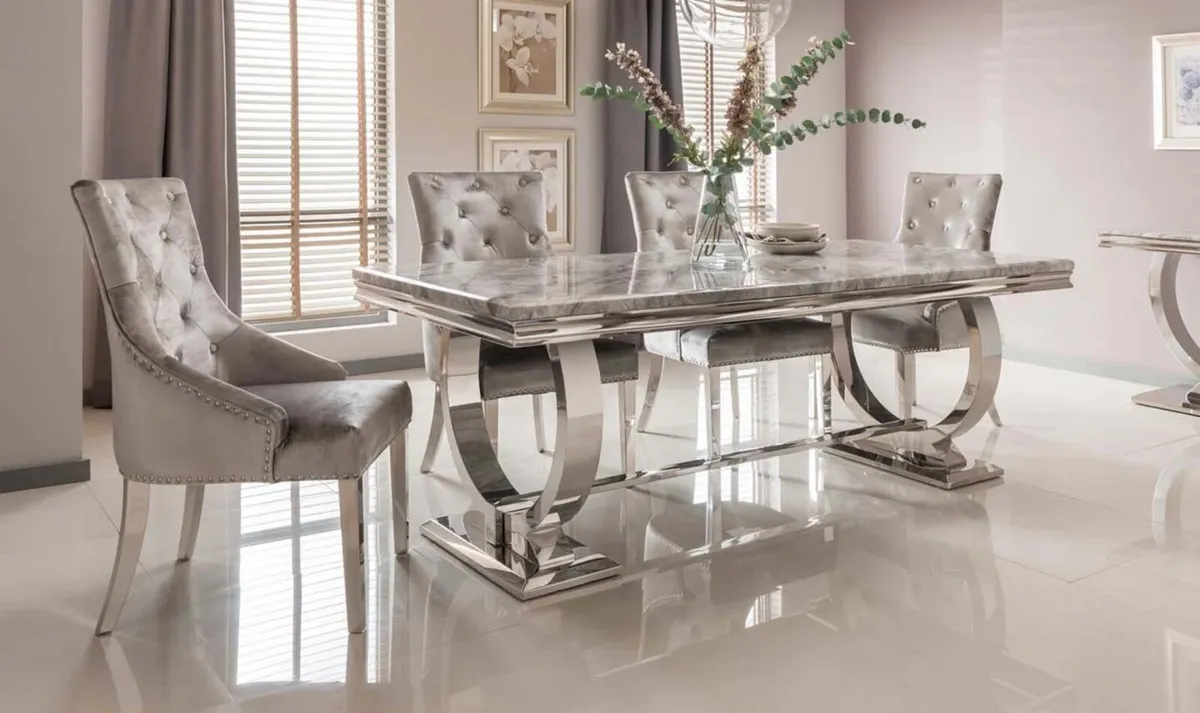 Arianna Marble Dining Table 2m - Image 1