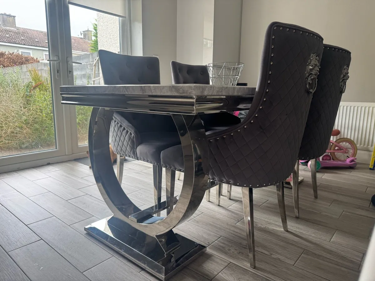 Arianna Marble Dining Table 2m - Image 3