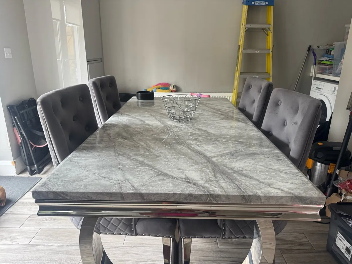 Arianna Marble Dining Table 2m - Image 4