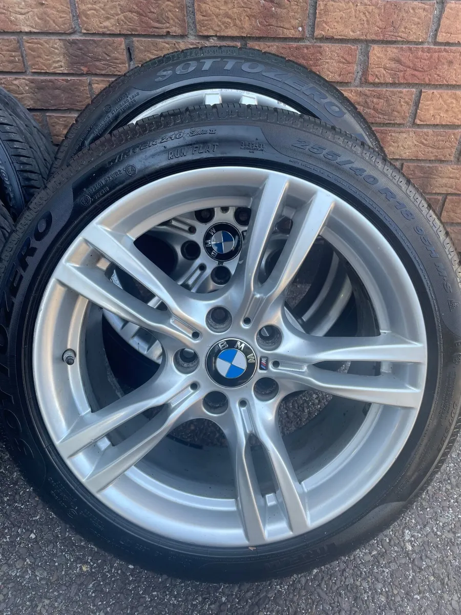 BMW 18” msport wheels 5x120 good tyres - Image 1