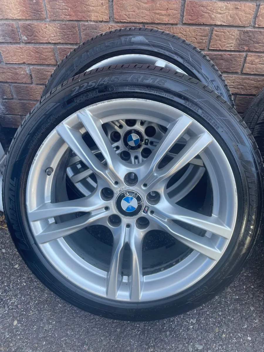 BMW 18” msport wheels 5x120 good tyres - Image 2