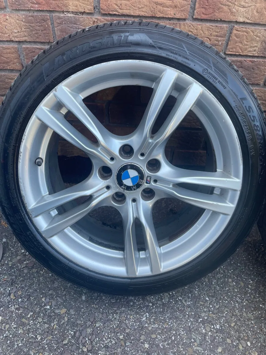 BMW 18” msport wheels 5x120 good tyres - Image 3
