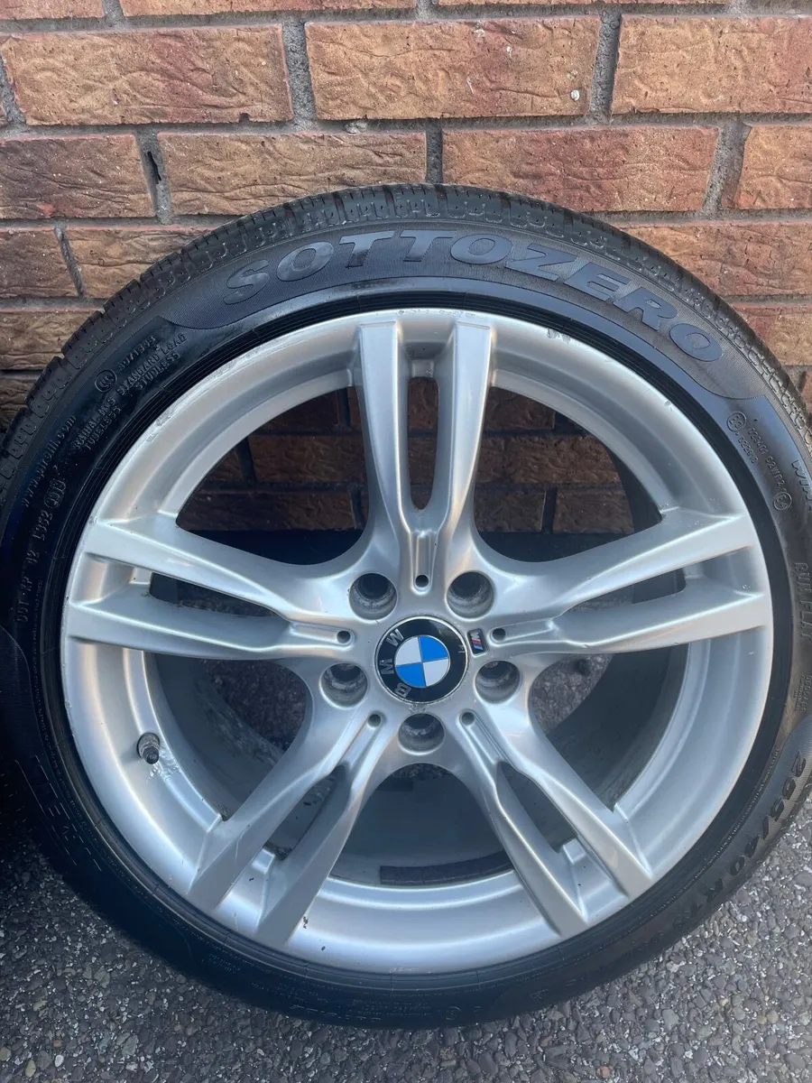 BMW 18” msport wheels 5x120 good tyres - Image 4