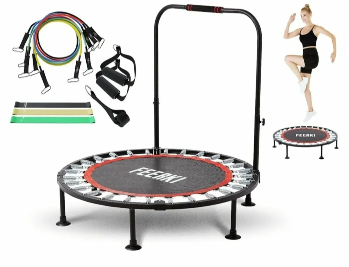 Rebounder - Mini Trampoline With Handle - Image 1