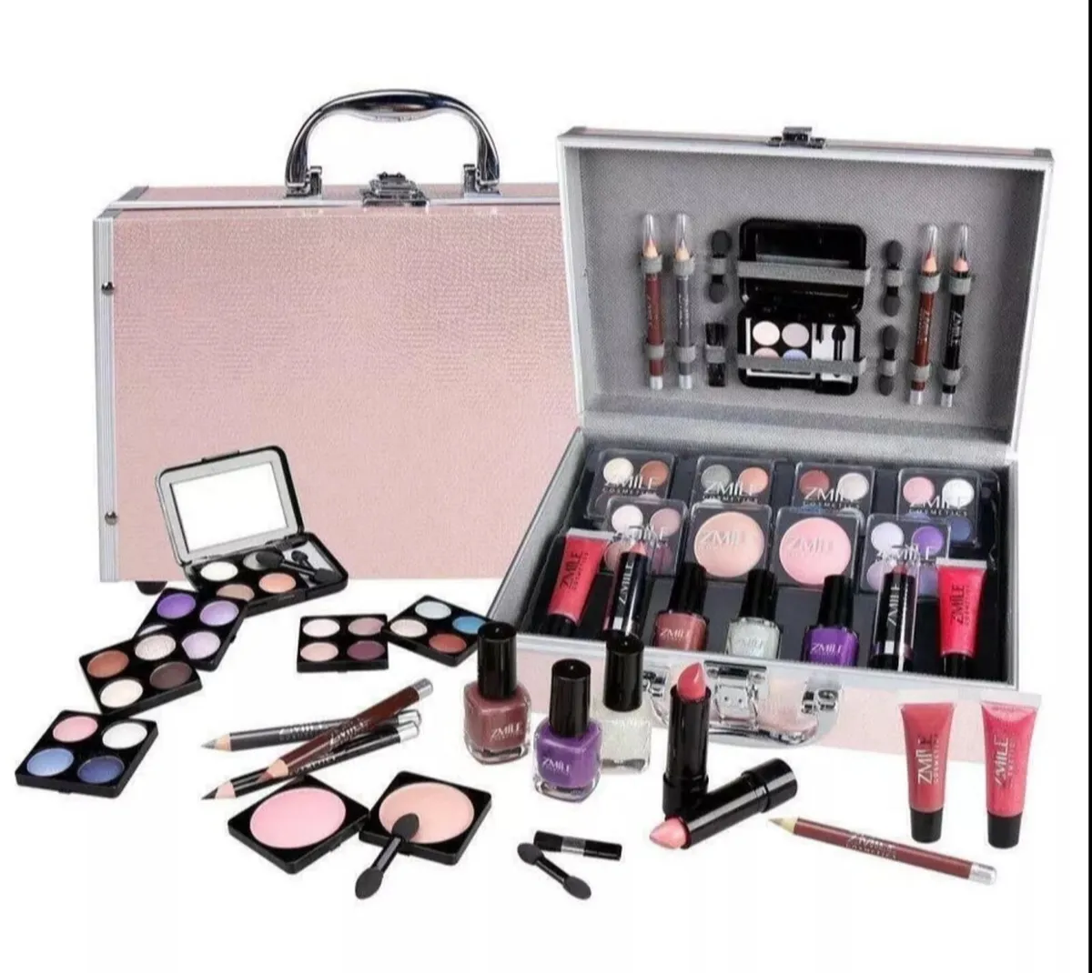 42pc Vanity Case  Beauty Cosmetic Set Make Up Box - Image 1
