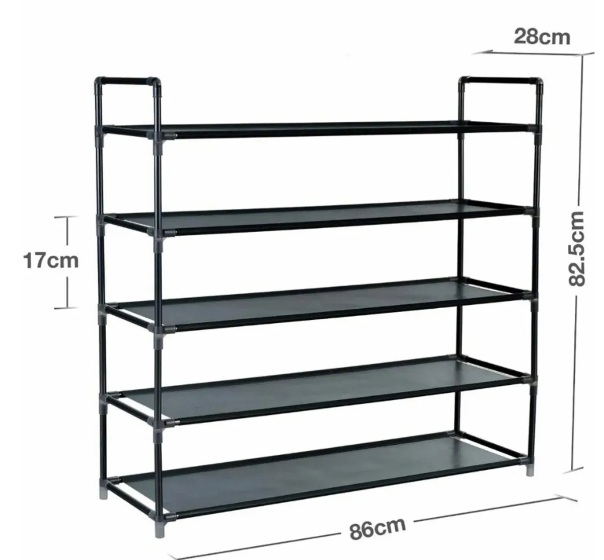 5 Tier Shoe Rack Metal Frame Storage NEW - Image 2