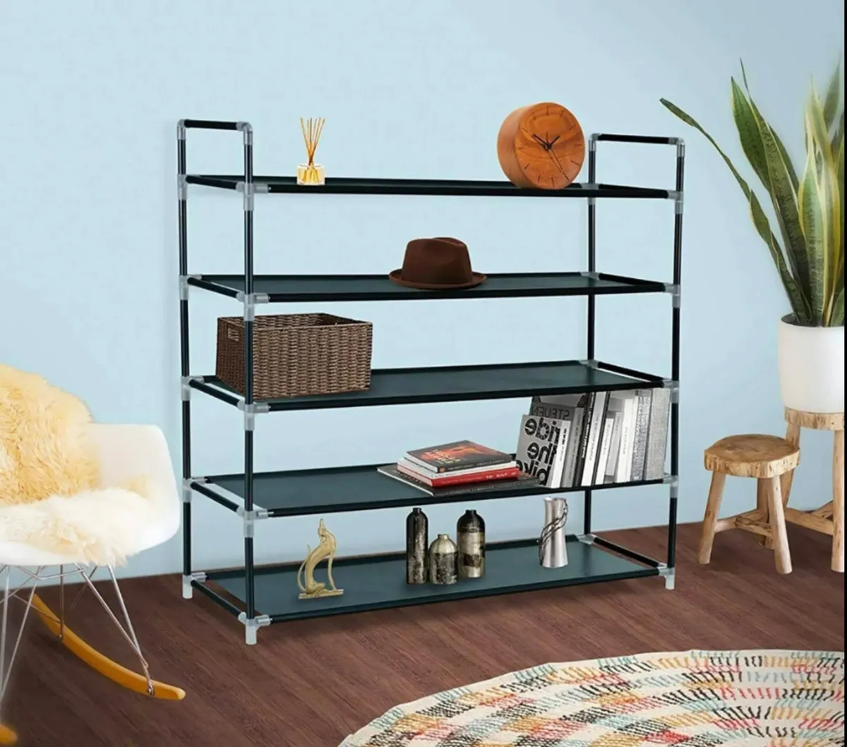 5 Tier Shoe Rack Metal Frame Storage NEW - Image 4