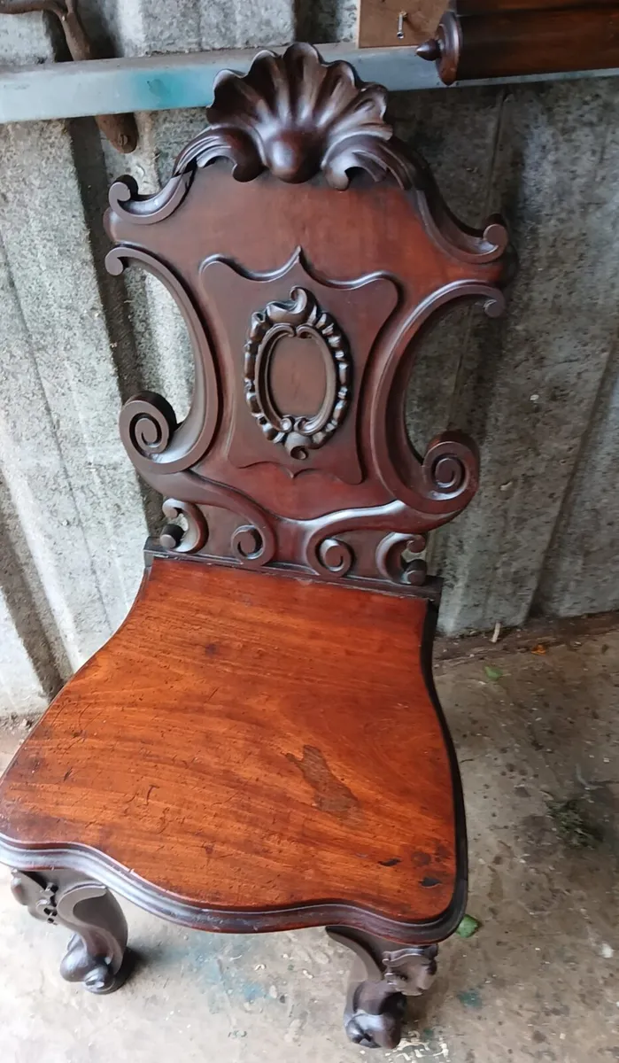Mohagany carved chair - Image 1