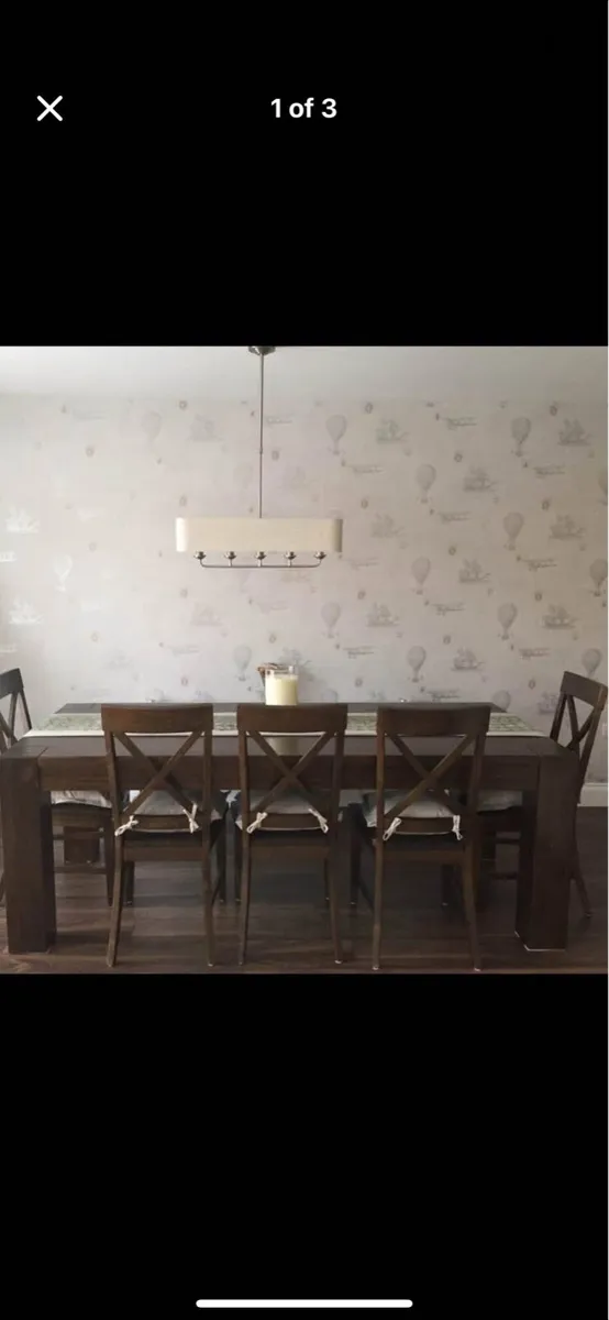 Walnut dining set - Image 1