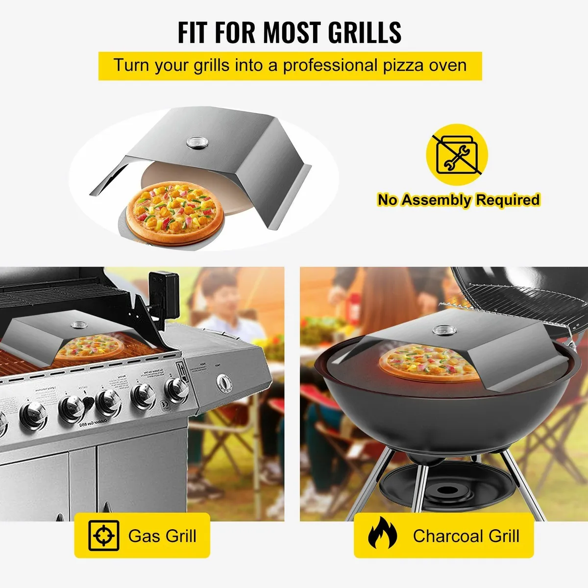Pizza Oven Kit, Stainless Steel Grill Pizza Oven - Image 4