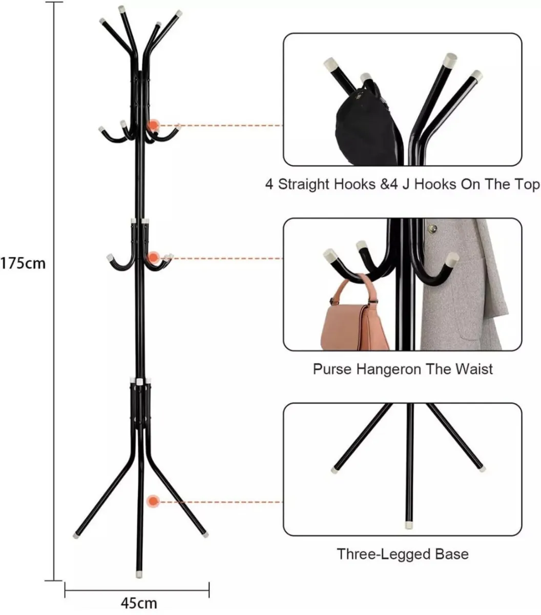 Metal Coat Umbrella Stand Garment Rack - Image 2
