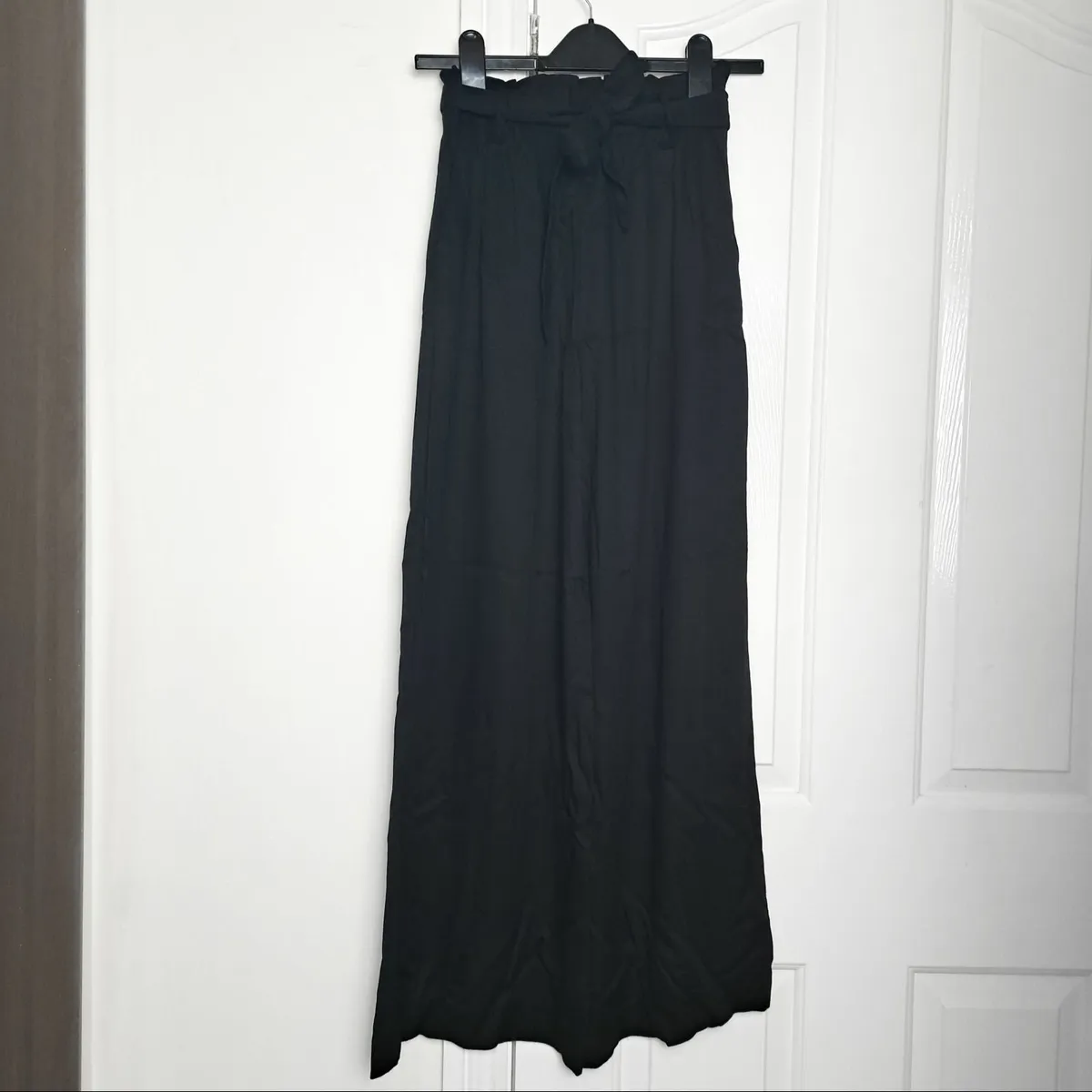 H&M Black Wide Leg Trousers 6UK/34EU Petite - Image 1