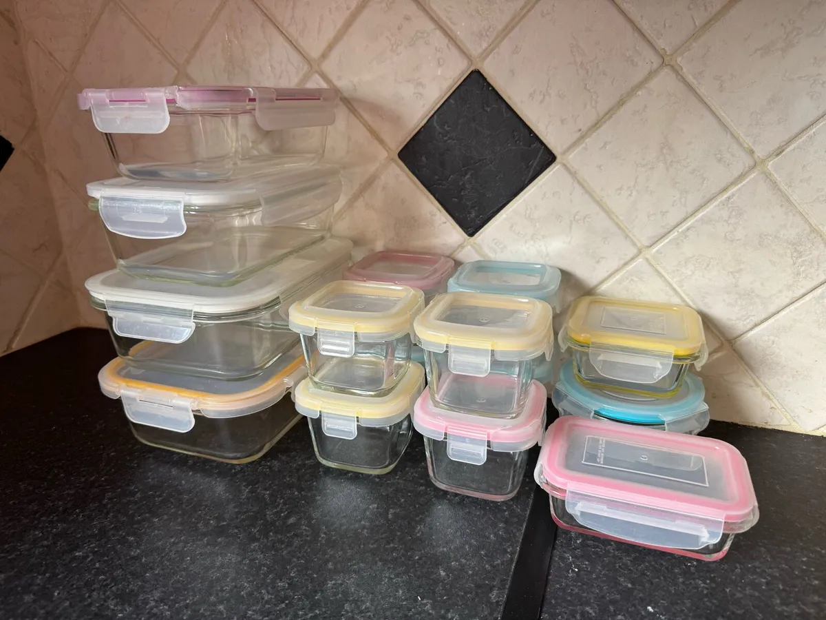 Glass Food Storage Containers - Mixed Sizes - Image 1
