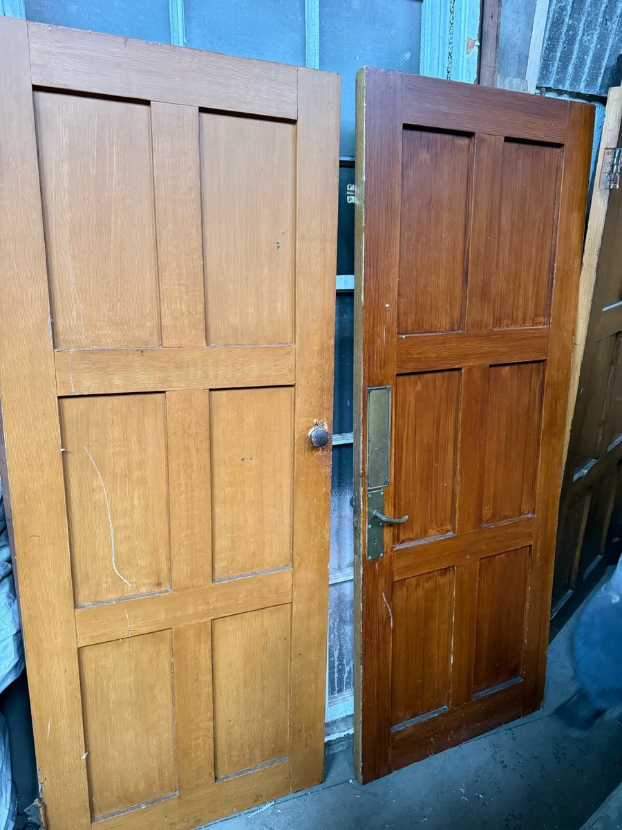 Seven matching square six panel doors. - Image 1