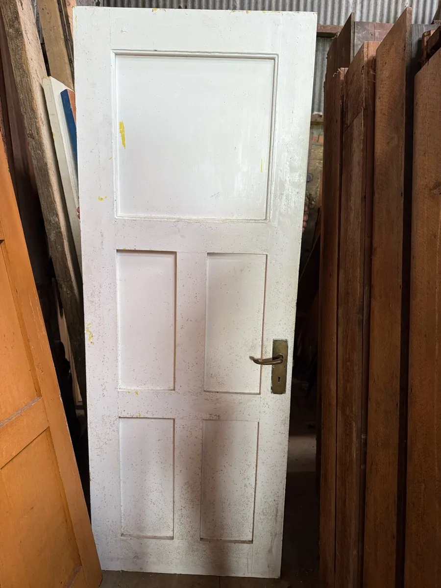 Seven matching square six panel doors. - Image 4