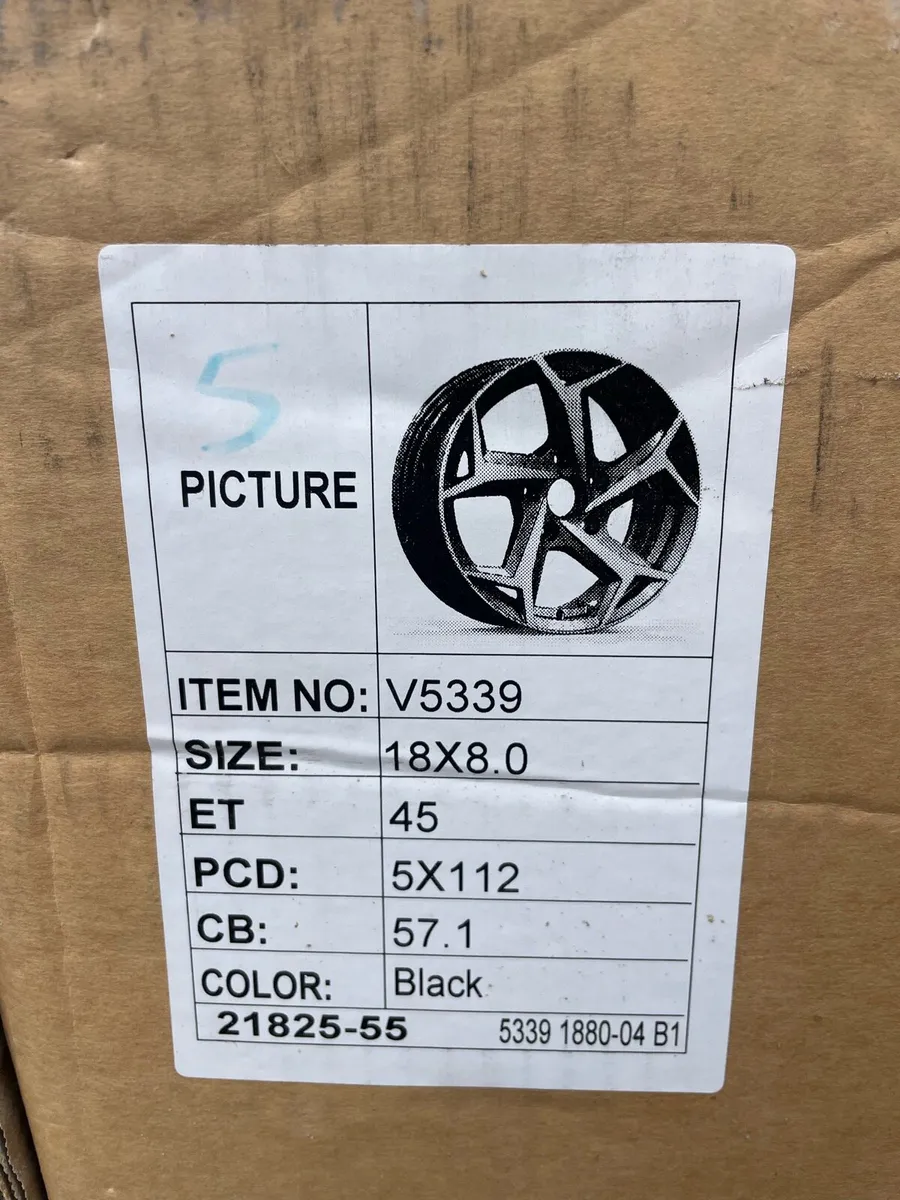 Audi/VW/Skoda Black Twist 18” Style Alloys (New) - Image 3