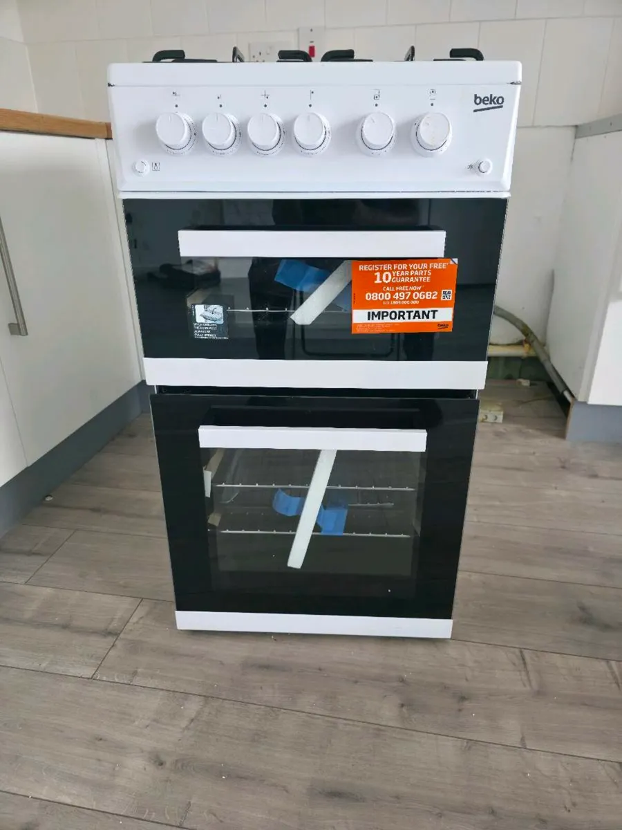 BEKO 50CM FREESTANDING GAS COOKER WHITE - Image 1
