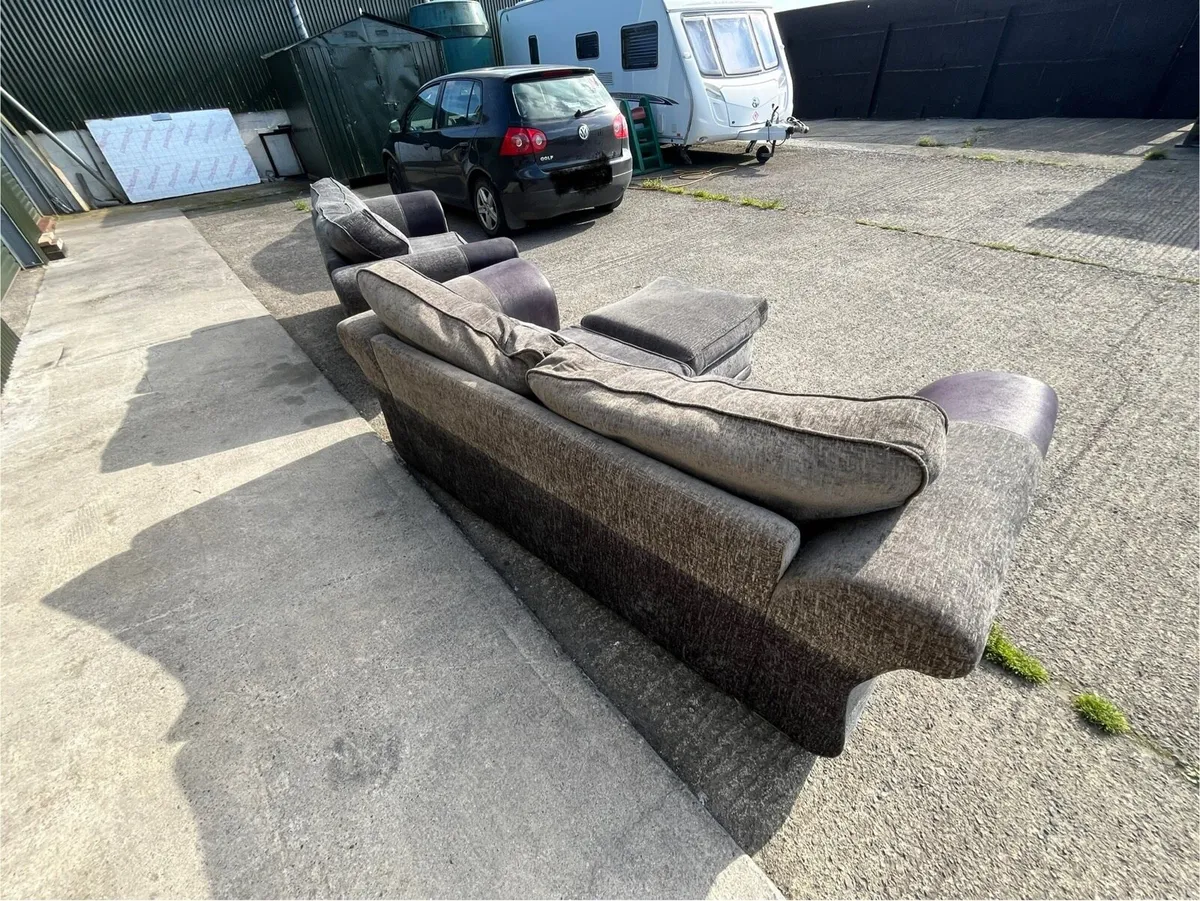 Sofa grey/black 3+2 with blanket box - Image 4