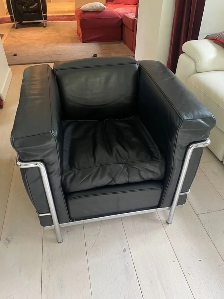 Le Corbusier Leather Armchairs - Image 1