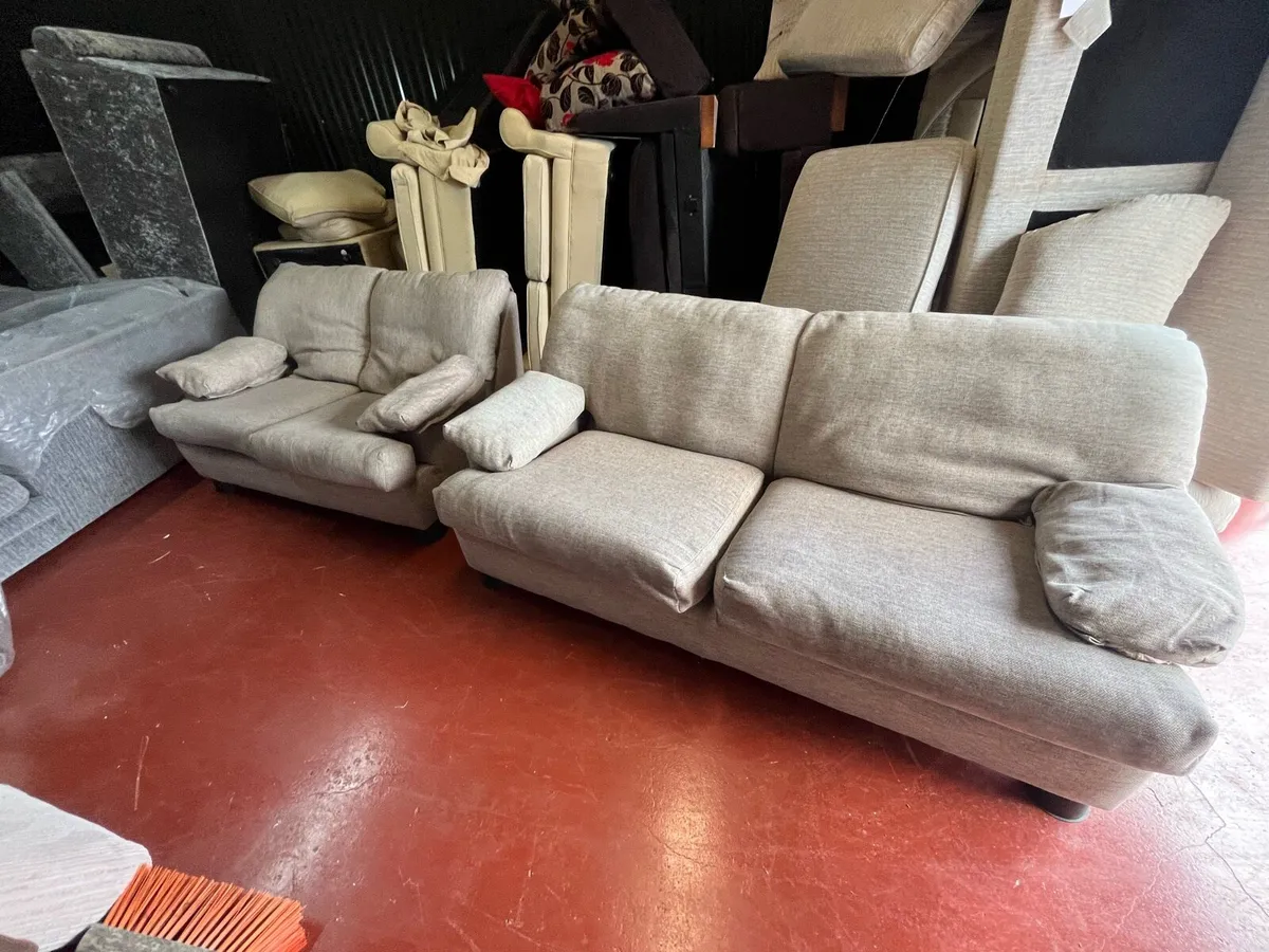 Grey 3+2 sofa set delivery available - Image 1