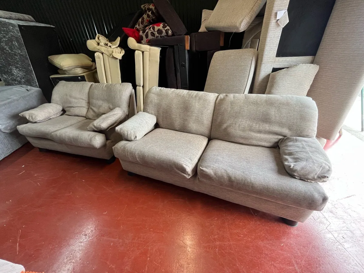 Grey 3+2 sofa set delivery available - Image 2
