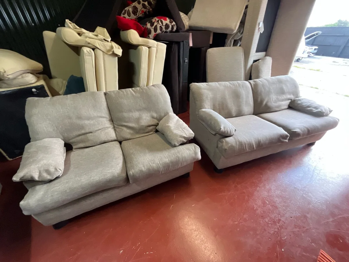 Grey 3+2 sofa set delivery available - Image 3