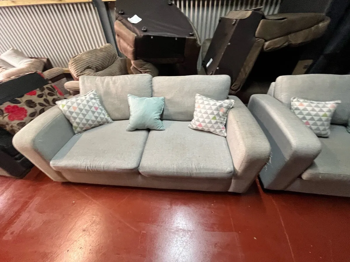 Grey 3+2 sofa set couches delivery - Image 3