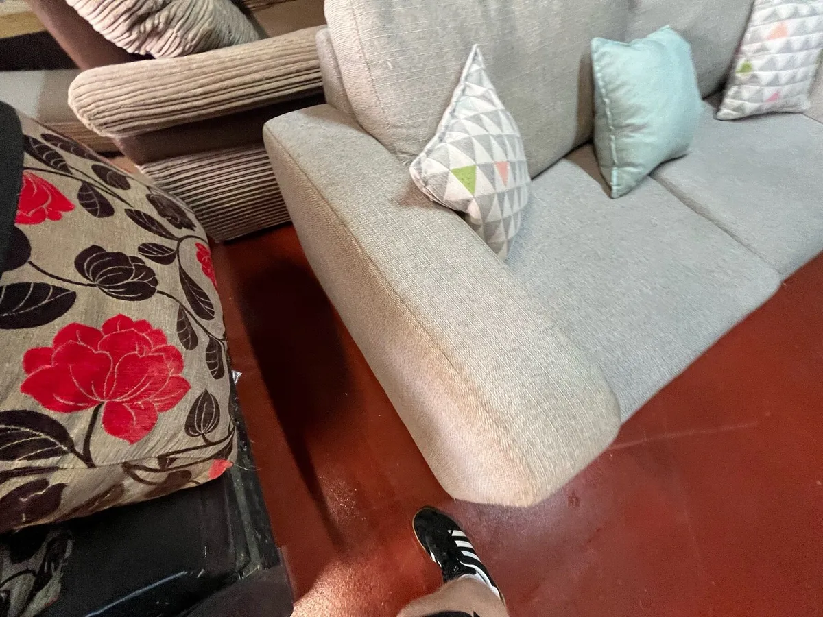 Grey 3+2 sofa set couches delivery - Image 4