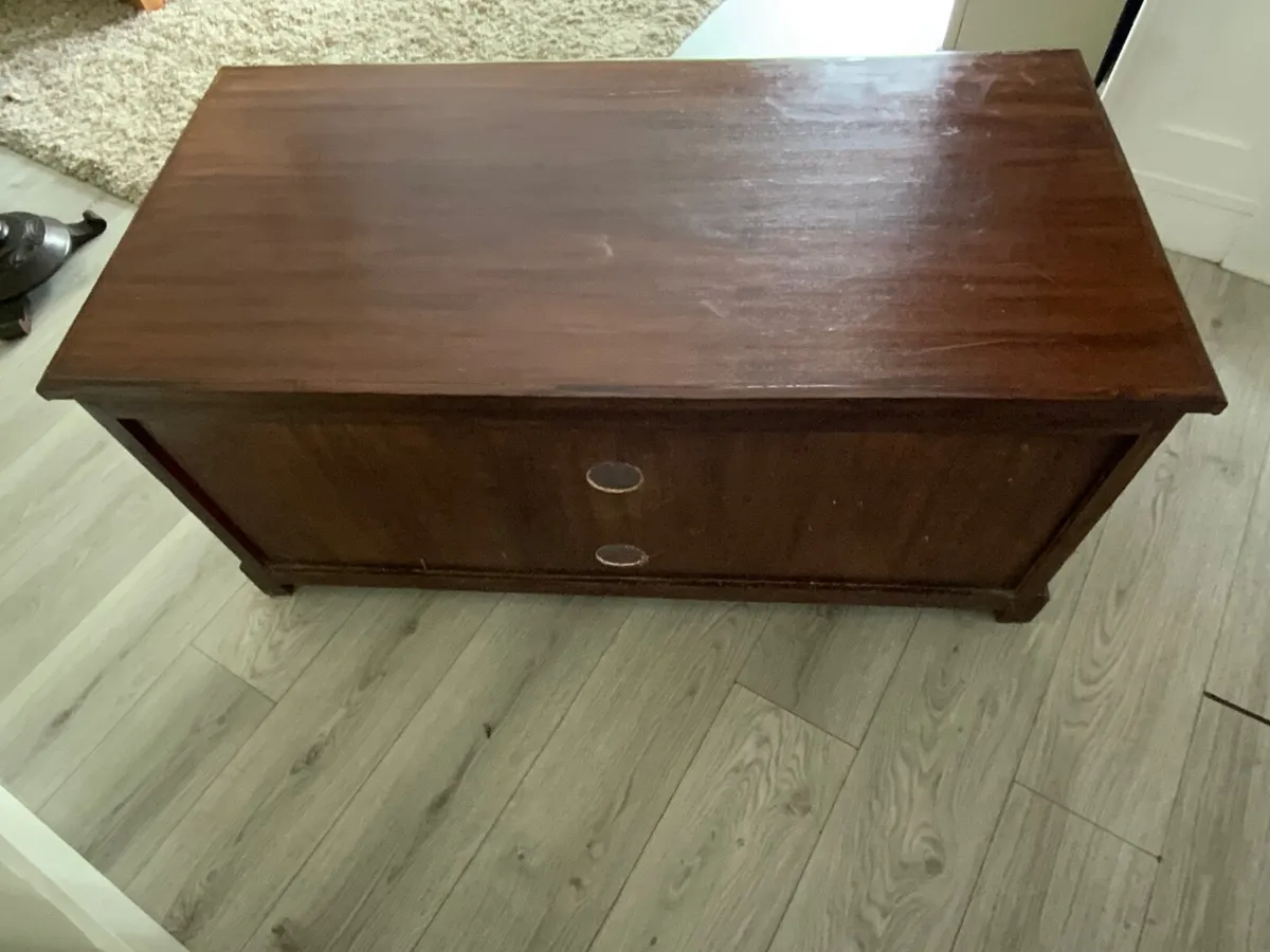 T V Cabinet-Dark Wood - Image 2