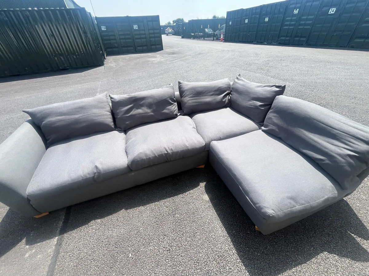 Corner sofa blue set delivery available - Image 1