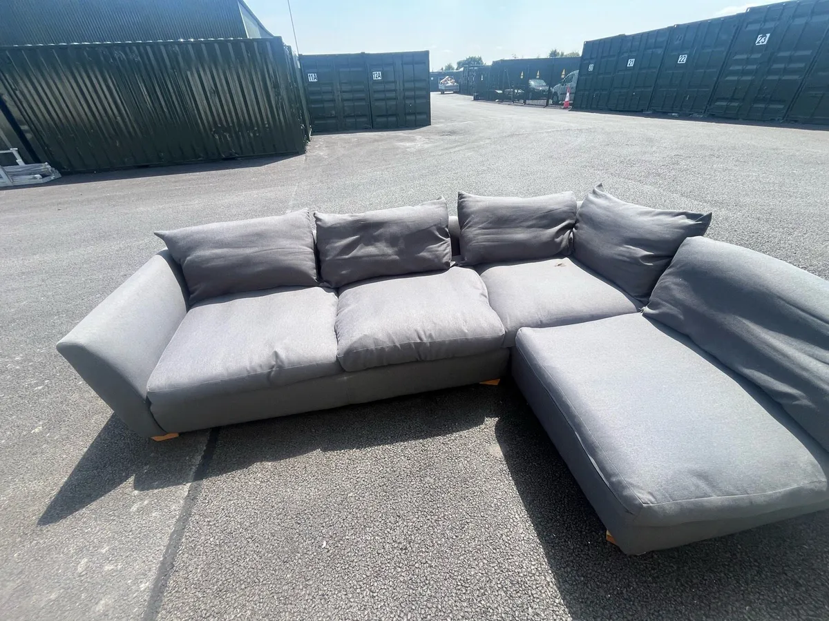 Corner sofa blue set delivery available - Image 2