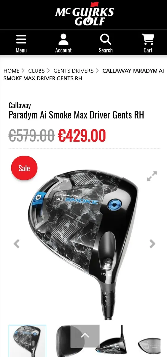 Callaway Ai Smoke Max Driver. Mint. - Image 2