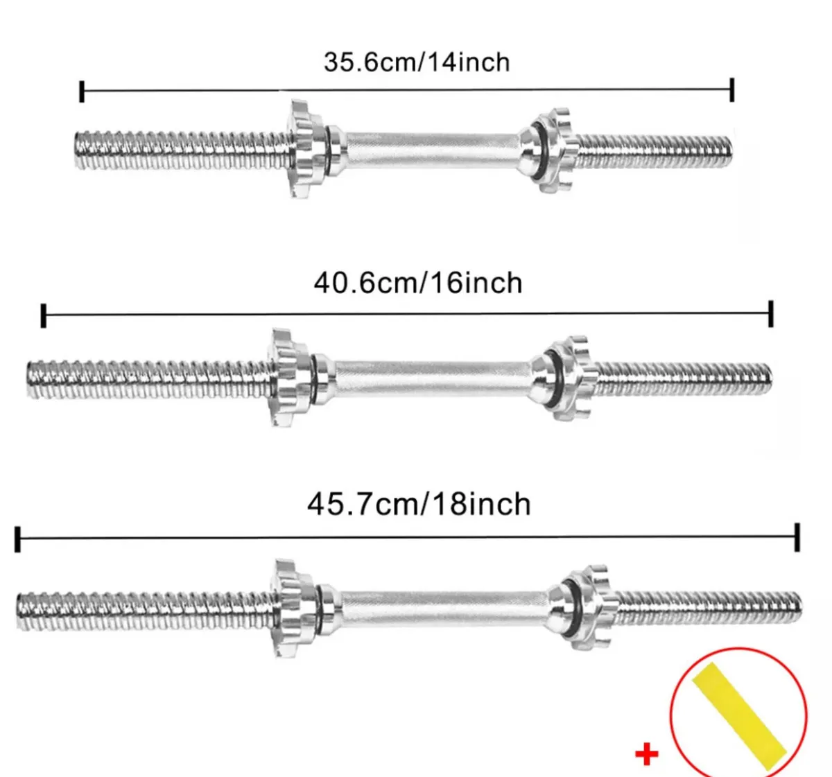 2 x Dumbbell Bar Pair Weight Lifting Set Spinlock - Image 2