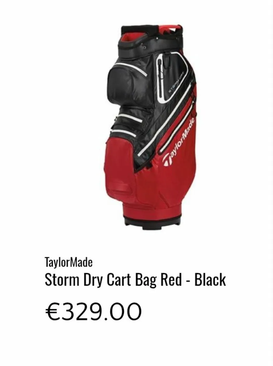 TaylorMade Storm Dry Cart Bag Red - Black - Image 2