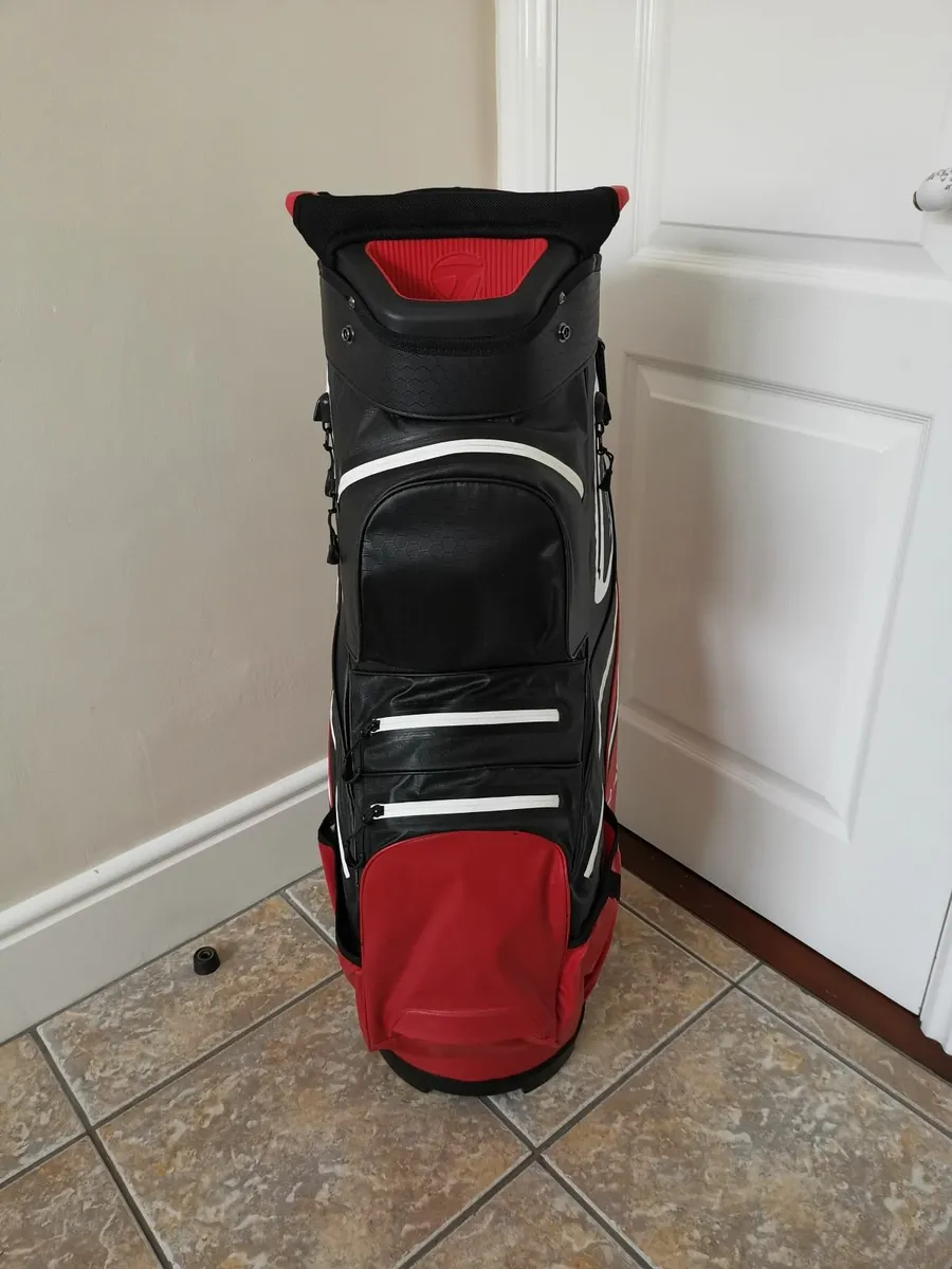 TaylorMade Storm Dry Cart Bag Red - Black - Image 1