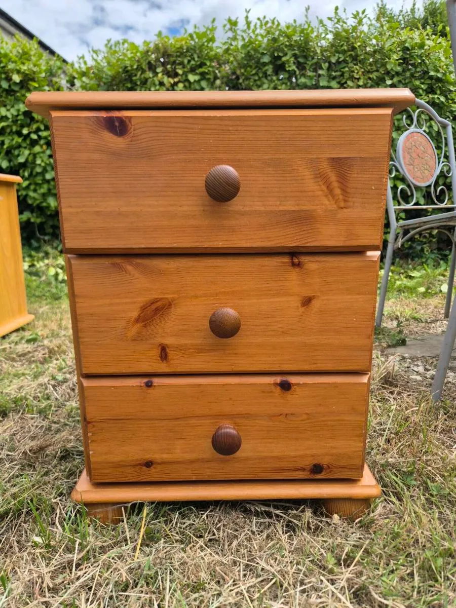 Wooden bedside locker