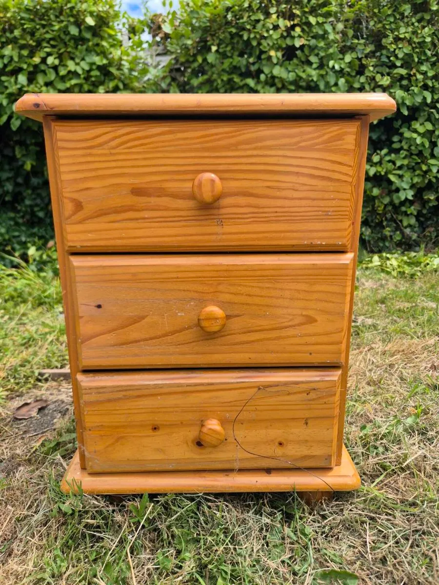 Wooden bedside locker