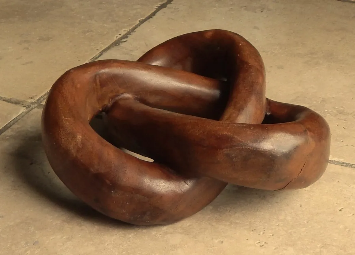 Carved Wood Knot Sculpture - Image 3