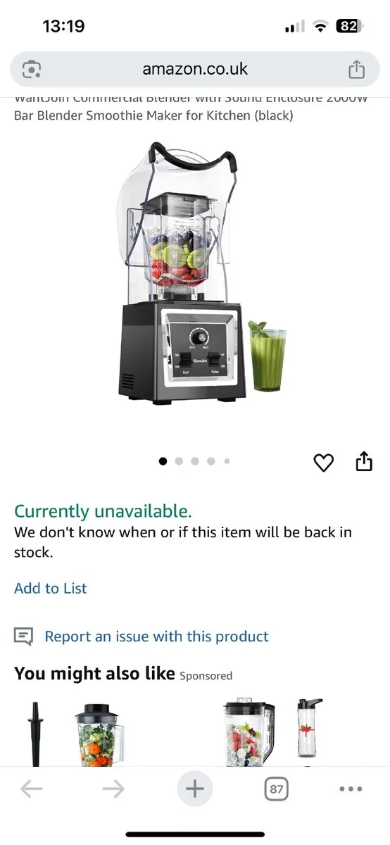 Blender restaurant capacity
