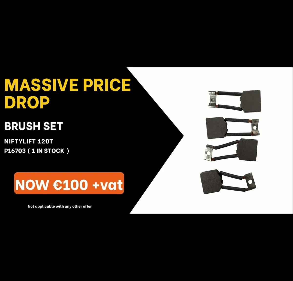BRUSH SET  NIFTYLIFT 120T  P16703 ( 1 IN STOCK )