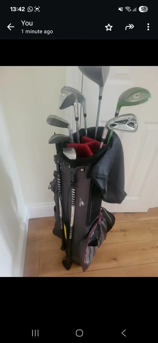 Left hand starter set golf clubs with bag - Image 2