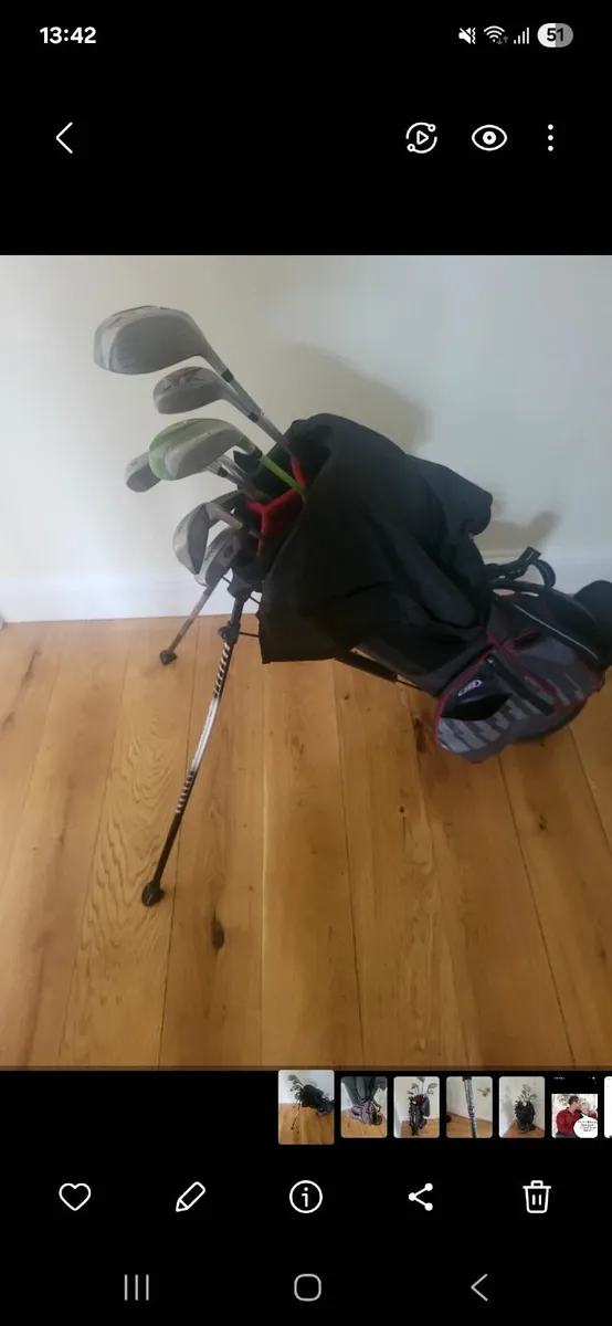 Left hand starter set golf clubs with bag - Image 4
