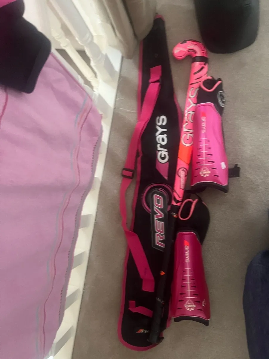Hockey Stick and Shin Guards