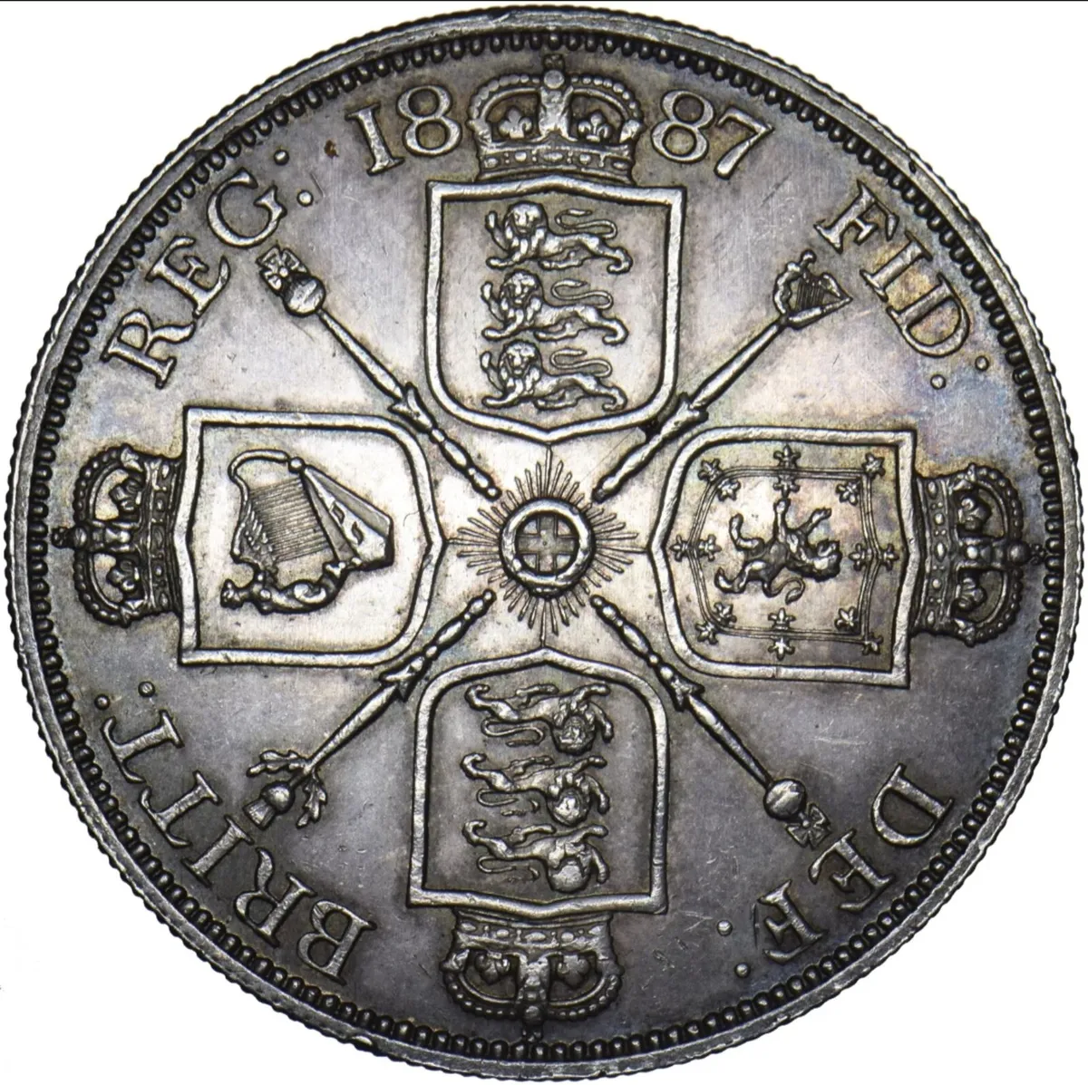 1887 double florin - Image 2
